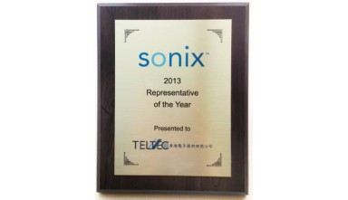 Sonix awarded Teltec Pacific on the 2013 Representative of the Year.