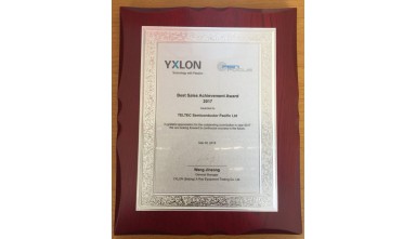 Awarded 2017 Best Sales Achievement from Yxlon