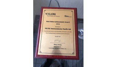 Awarded 2018 Best Sales Achievement from Yxlon